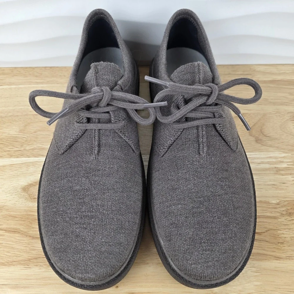 Rothys The Monty Sneakers Mens Size 10 Timber Brown Merino Wool Casual Shoes - Picture 6 of 14